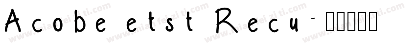Acobe etst Recu字体转换